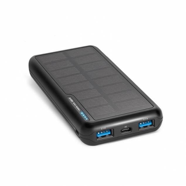 SBS powerbank med solceller - 10.000 mAh