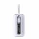 Mini powerbank m Lightning og USB-C kabler - 10.000mAh - 22,5W - Hvid