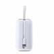 Mini powerbank m Lightning og USB-C kabler - 10.000mAh - 22,5W - Hvid