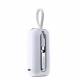 Mini powerbank m Lightning og USB-C kabler - 10.000mAh - 22,5W - Hvid