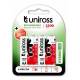 Uniross genopladelige AA batterier - 2500 NiMh - 4 stk