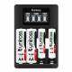 Uniross Ultra Fast oplader til AA/AAA batterier inkl 4 stk AA2100