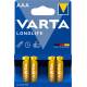 Varta Longlife alkaline AAA batterier - 4 stk