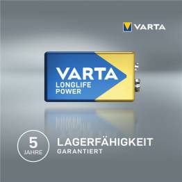  Varta Longlife alkaline 9V batteri - 1 stk