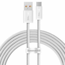 Baseus Dynamic Series vævet USB til USB-C kabel - 2m - Hvid