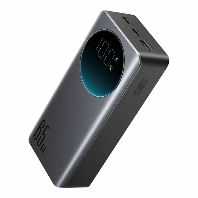 Joyroom powerbank med display - 30.000mAh - 65W PD - Sort