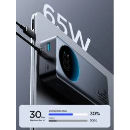  Joyroom powerbank med display - 30.000mAh - 65W PD - Sort