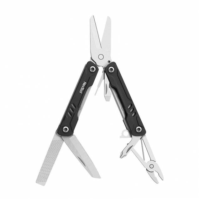 NexTool Sailor mini multitool 10-i-1 med saks - Sort