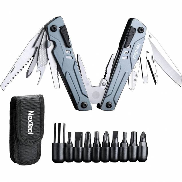 NexTool Sailor Pro multitool 14-i-1 med 9 bits - Blå