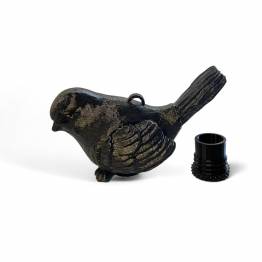 Fugl geocache beholder med rum til bison - 11cm - 3D printet - Sort