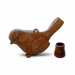 Fugl geocache beholder med rum til bison - 11cm - 3D printet - Brun