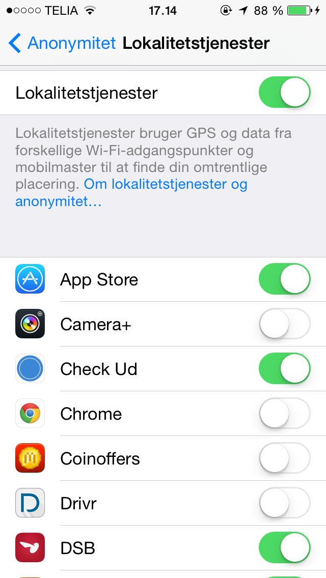 Opdater Apps i Baggrunden